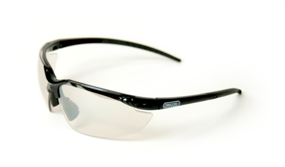 Schutzbrille glasklar, silber verspiegelt, UV-Schutz