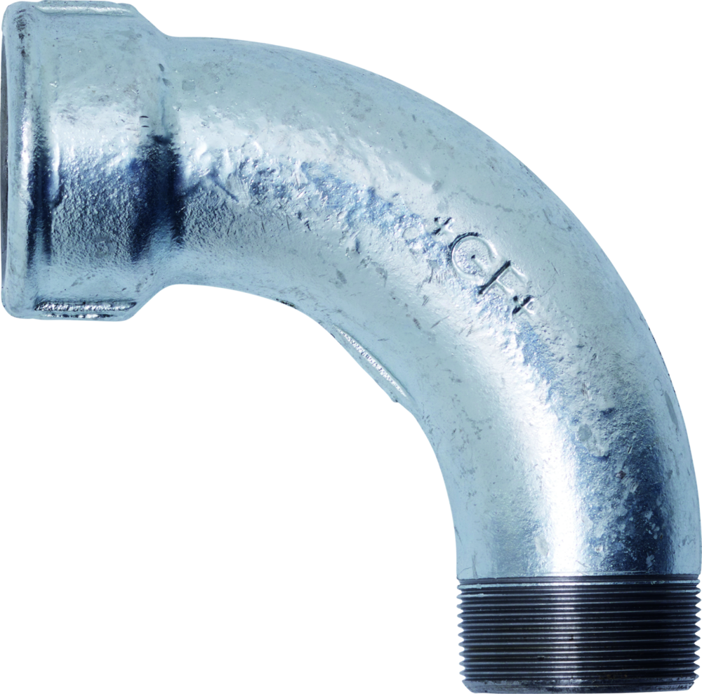 Rohrbogen lang Hydrostar 90°, 1 1/2",  verzinkt