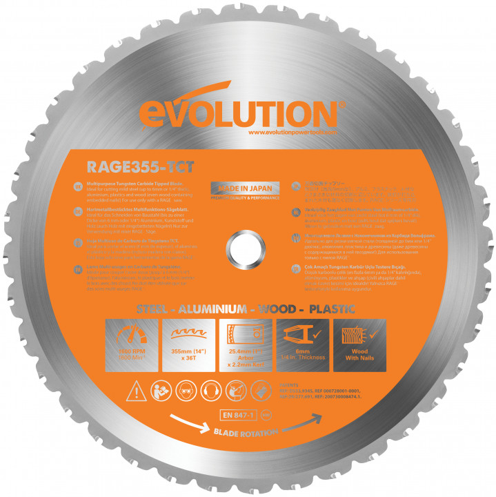 Kreissägeblatt zu Rage 2 355 mm