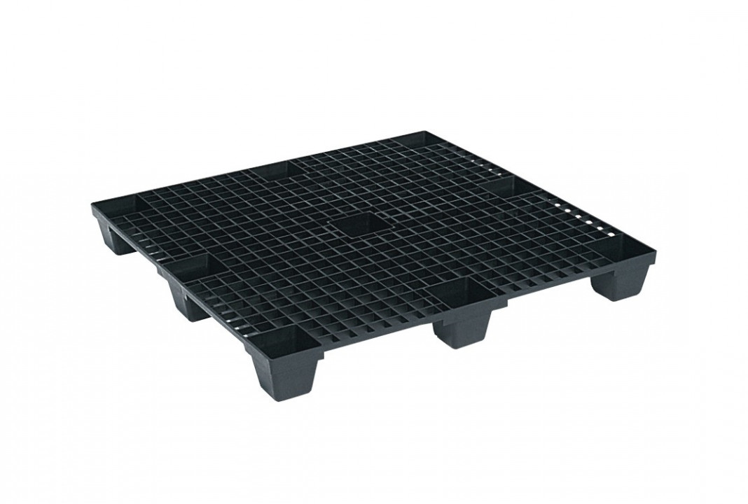06-My-N-1200x1200 Kunststoffpalette 1200 x 1200 mm, leichte Traglast, aus Recycling-Polypropylen (RPP)