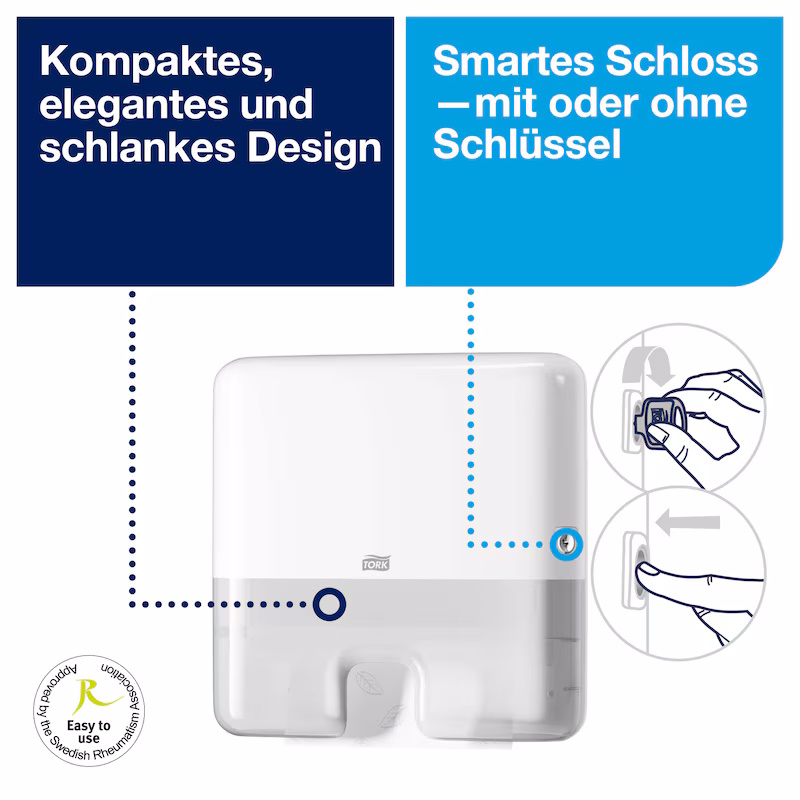 552100 Tork Xpress© Mini Spender für Multifold Handtücher