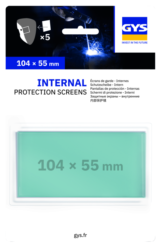 Schweissgläser GYS innen 5 Stk,104 x 55 mm