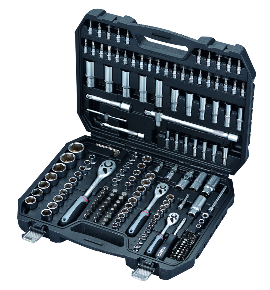 Steckschlüsselsatz Proton Basic P-200C 1/4"+ 3/8" + 1/2", 200-teilig