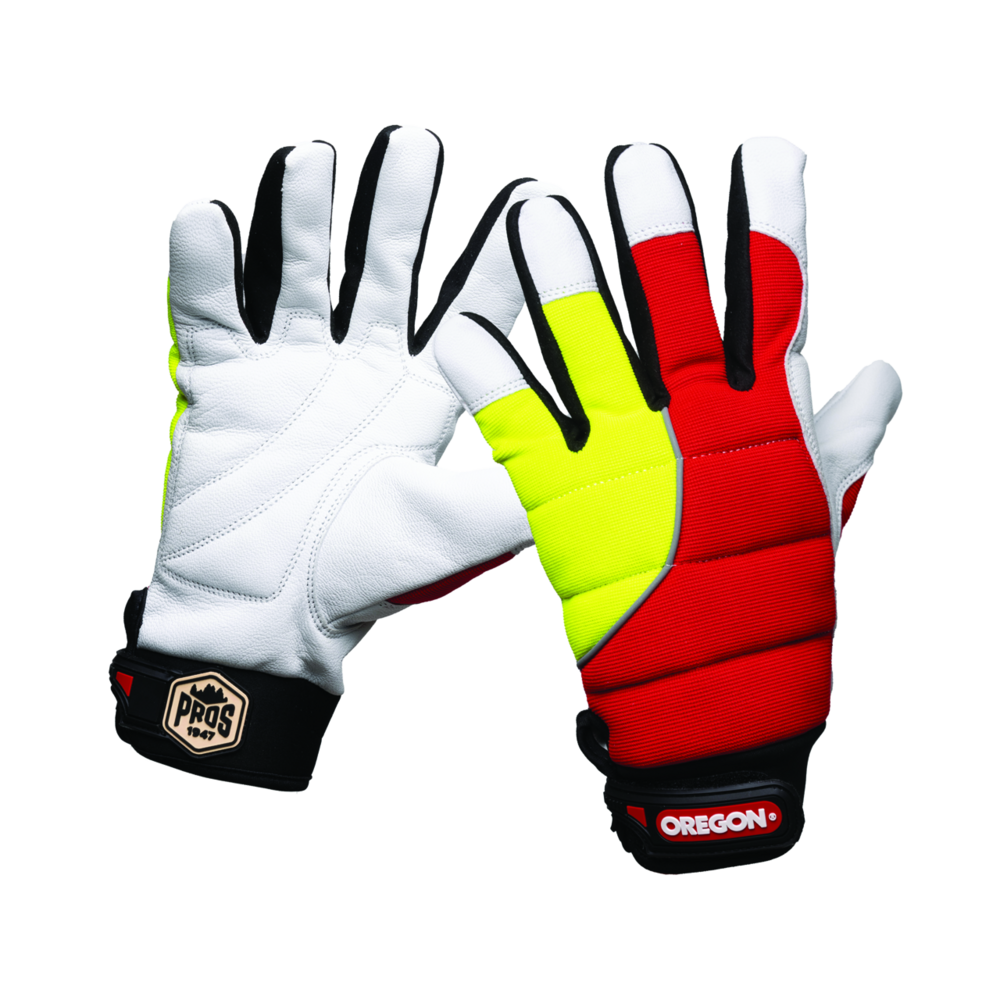 Schnittschutzhandschuhe Oregon ForestXFiber rot/gelb Gr.S