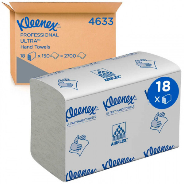 4633 Kleenex Ultra Multifold Papierreinigungstücher, 2-lagig, FSC-zertifiziert (Umweltzertifikat)