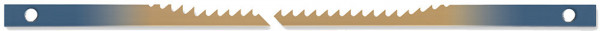 Laubsägeblätter mit Stift für Plastik und Weichholz, 5" - 15TPI, 130 mm