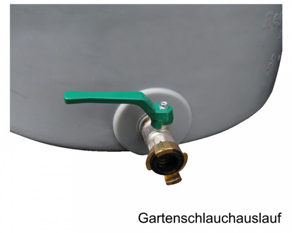 Schlauchanschluss aus Messing für Regensäulen, Kugelhahn 19 mm (¾"), mit Geka-Schnellkupplung
